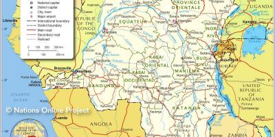 מפת הרפובליקה הדמוקרטית של קונגו