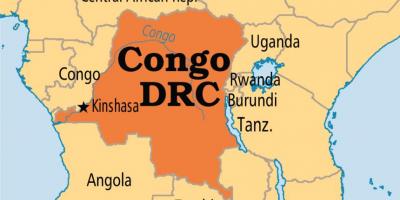 מפת הרפובליקה הדמוקרטית של קונגו